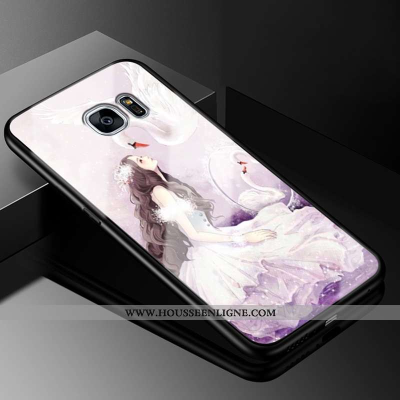 Coque Samsung Galaxy S6 Edge Verre Personnalité Dessin Animé Charmant Créatif Protection Incassable 