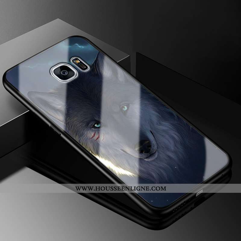 Coque Samsung Galaxy S6 Edge Verre Personnalité Dessin Animé Charmant Créatif Protection Incassable 