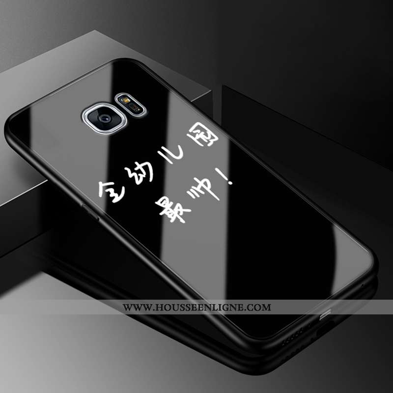 Coque Samsung Galaxy S6 Edge Verre Personnalité Dessin Animé Charmant Créatif Protection Incassable 
