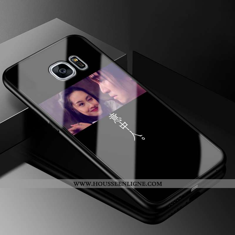 Coque Samsung Galaxy S6 Edge Verre Personnalité Dessin Animé Charmant Créatif Protection Incassable 