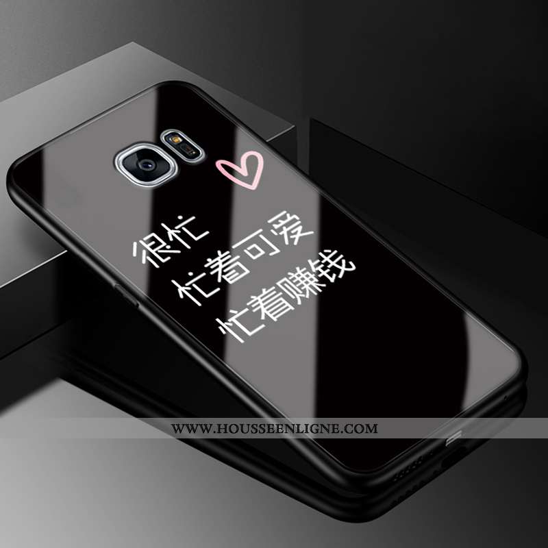Coque Samsung Galaxy S6 Edge Verre Personnalité Dessin Animé Charmant Créatif Protection Incassable 