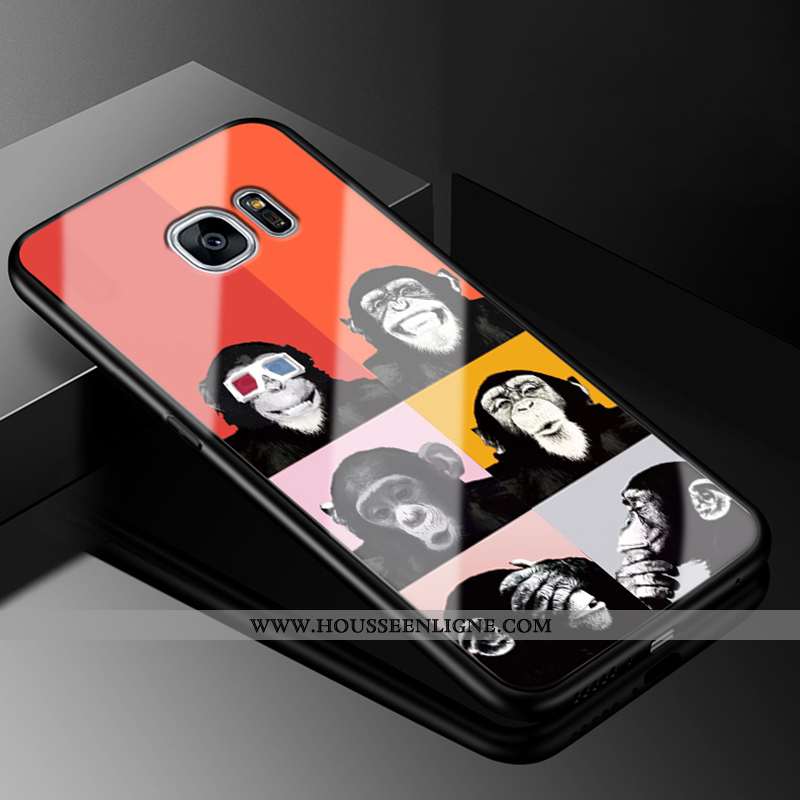 Coque Samsung Galaxy S6 Edge Verre Personnalité Dessin Animé Charmant Créatif Protection Incassable 