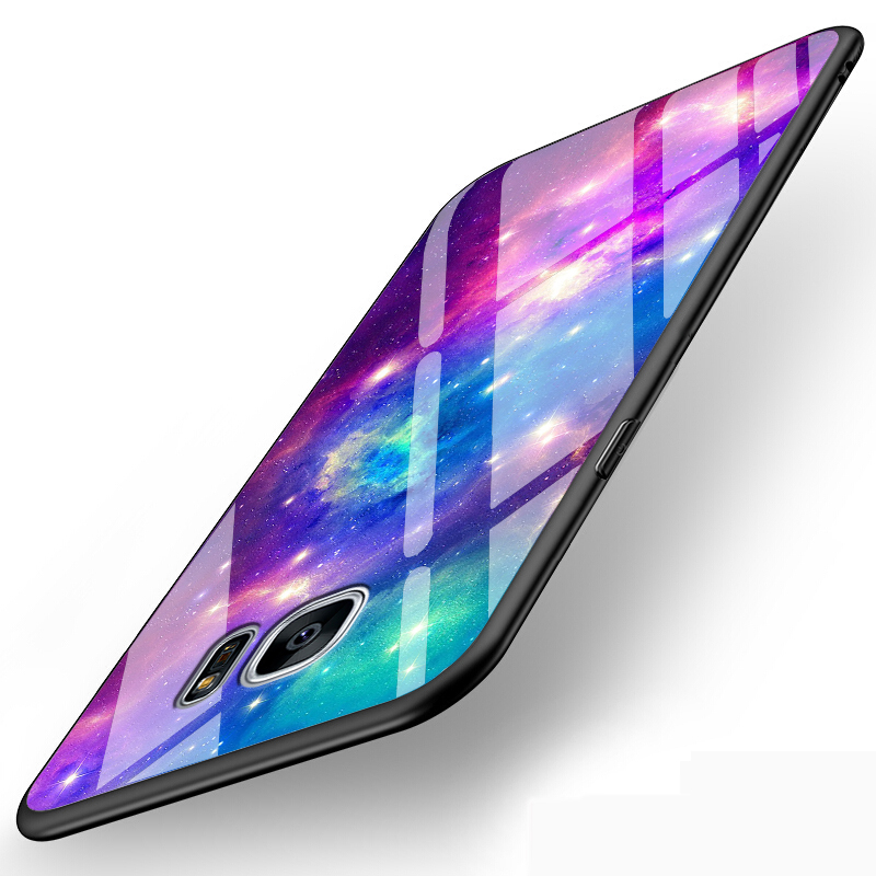 Coque Samsung Galaxy S6 Edge Verre Personnalité Dessin Animé Charmant Créatif Protection Incassable 