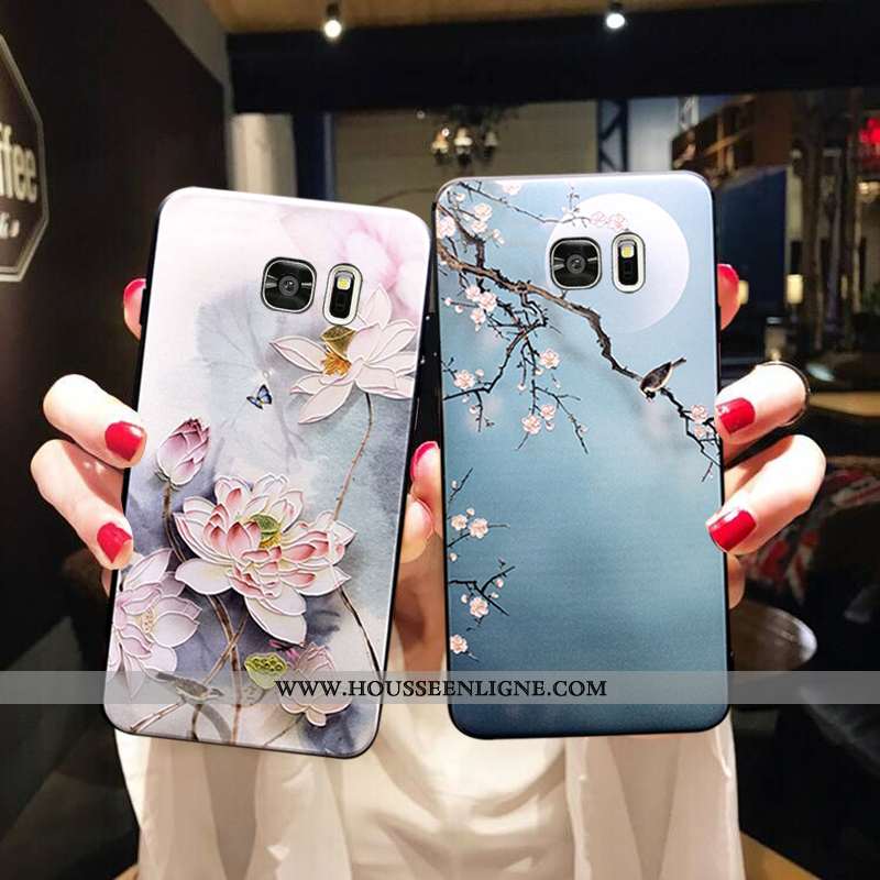 Coque Samsung Galaxy S6 Légère Fluide Doux Cou Suspendu Ultra Protection Support Rose