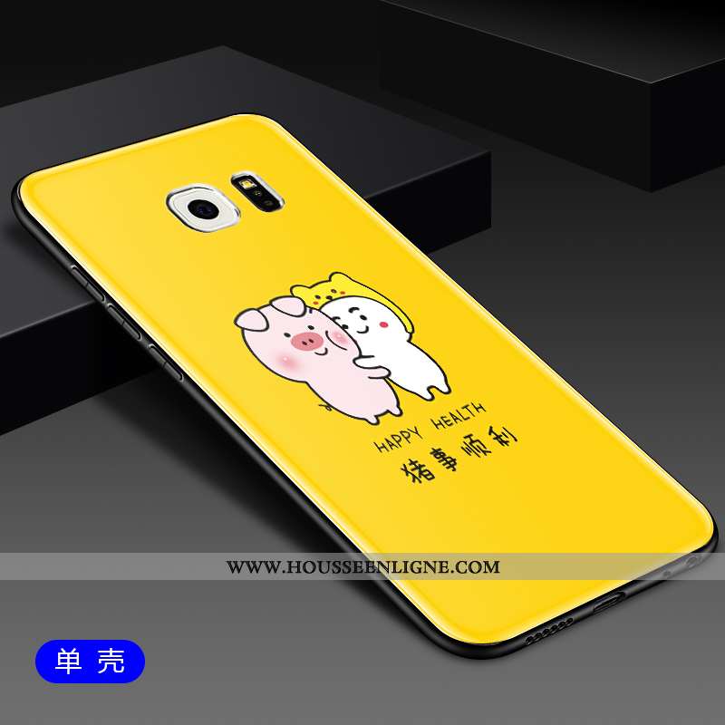 Coque Samsung Galaxy S6 Verre Personnalité Étui Tout Compris Incassable Téléphone Portable Créatif B