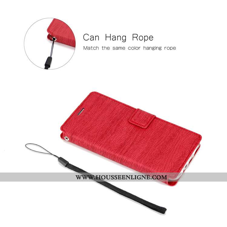 Coque Samsung Galaxy S7 Cuir Téléphone Portable Rouge Étui Étoile Clamshell