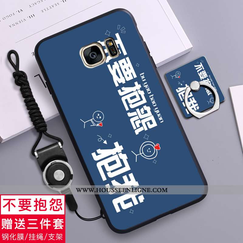 Coque Samsung Galaxy S7 Délavé En Daim Personnalité Tendance Silicone Jaune Incassable