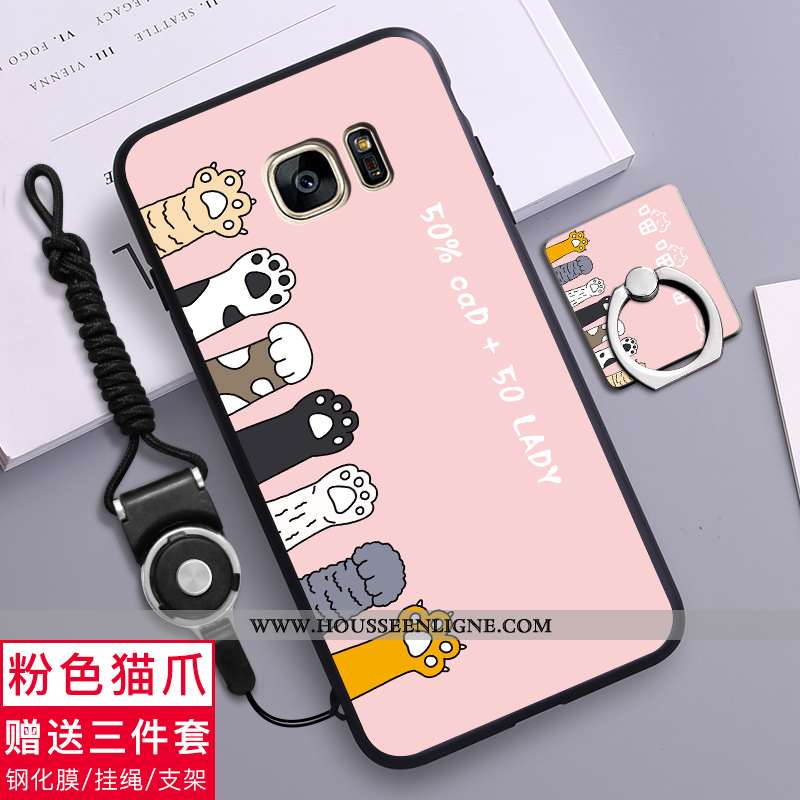 Coque Samsung Galaxy S7 Délavé En Daim Personnalité Tendance Silicone Jaune Incassable