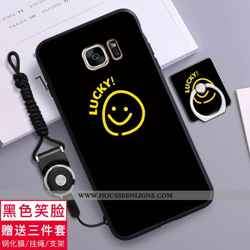 Coque Samsung Galaxy S7 Délavé En Daim Personnalité Tendance Silicone Jaune Incassable