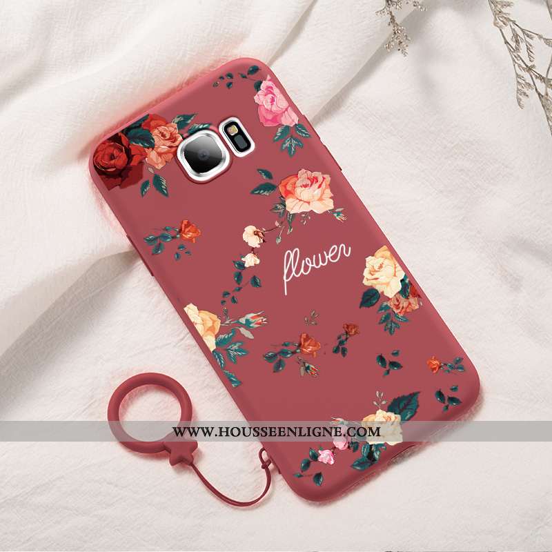 Coque Samsung Galaxy S7 Edge Créatif Tendance Vent Fluide Doux Protection Étoile Verte