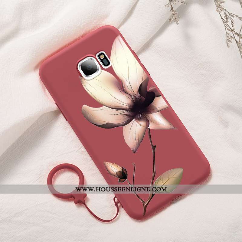 Coque Samsung Galaxy S7 Edge Créatif Tendance Vent Fluide Doux Protection Étoile Verte