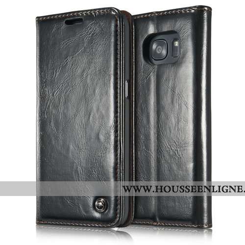 Coque Samsung Galaxy S7 Edge Mode Protection Marron Nouveau Téléphone Portable Étui Cuir