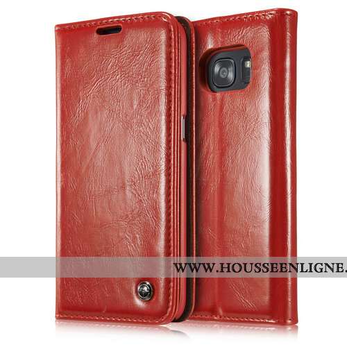 Coque Samsung Galaxy S7 Edge Mode Protection Marron Nouveau Téléphone Portable Étui Cuir