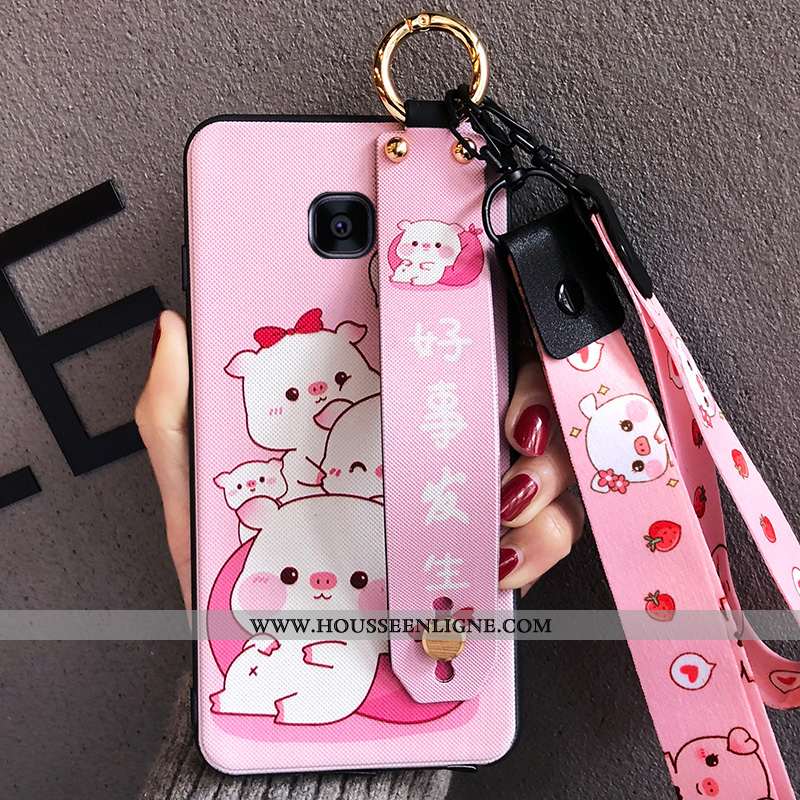 Coque Samsung Galaxy S7 Edge Mode Protection Étoile Dessin Animé Ornements Suspendus Net Rouge Rose