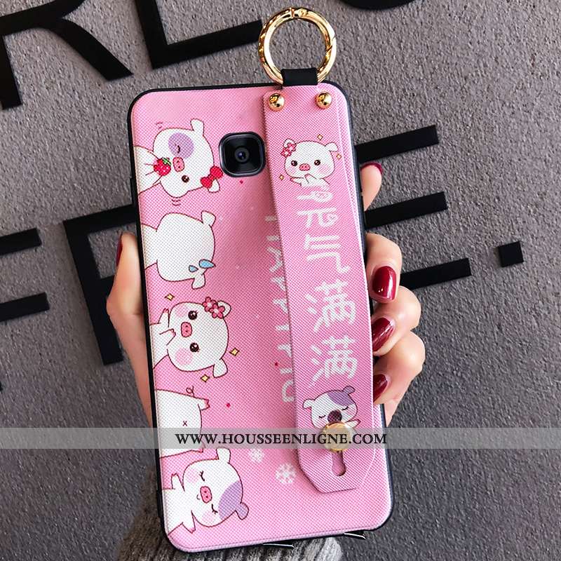Coque Samsung Galaxy S7 Edge Mode Protection Étoile Dessin Animé Ornements Suspendus Net Rouge Rose