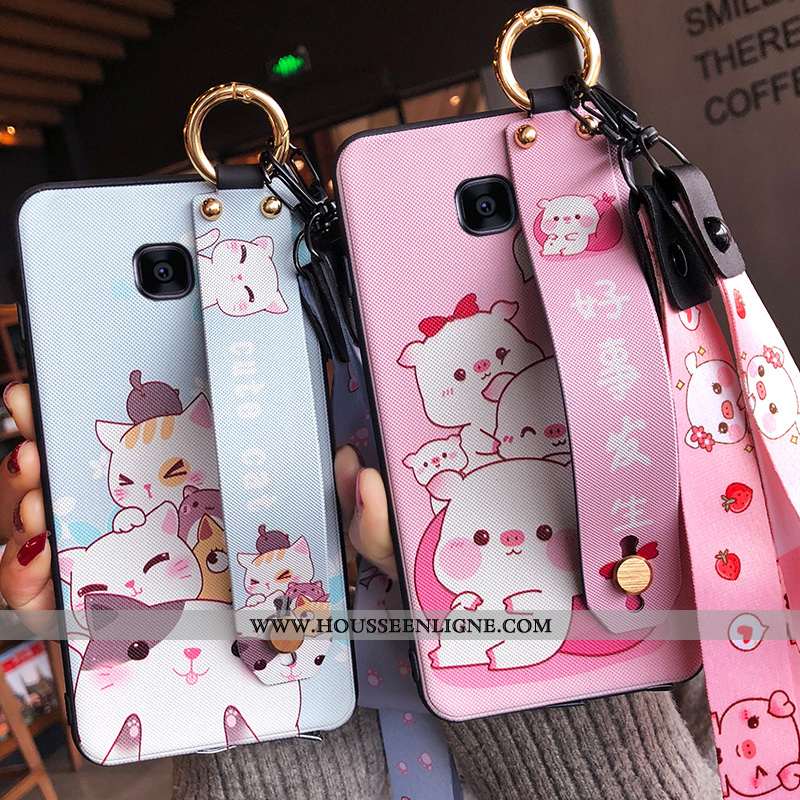 Coque Samsung Galaxy S7 Edge Mode Protection Étoile Dessin Animé Ornements Suspendus Net Rouge Rose