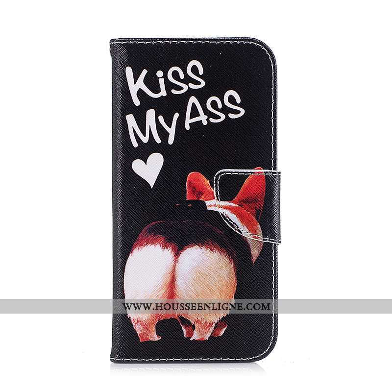 Coque Samsung Galaxy S7 Edge Protection Cuir Housse Noir Étui Peinture Téléphone Portable