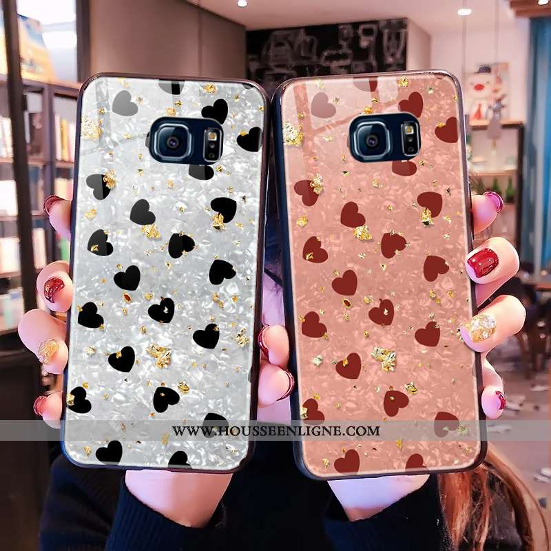 Coque Samsung Galaxy S7 Edge Silicone Protection Étui Étoile Verre Fluide Doux Blanche