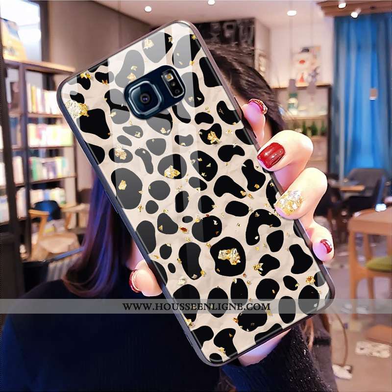 Coque Samsung Galaxy S7 Edge Silicone Protection Étui Étoile Verre Fluide Doux Blanche