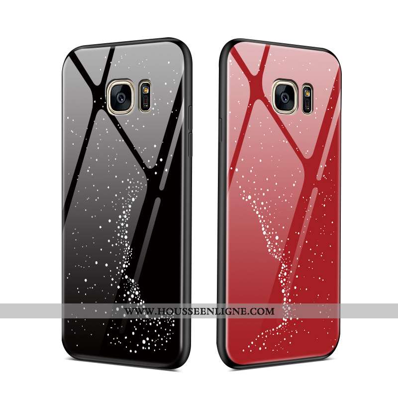 Coque Samsung Galaxy S7 Edge Tendance Légère Amoureux Charmant Étoile Personnalité Rouge