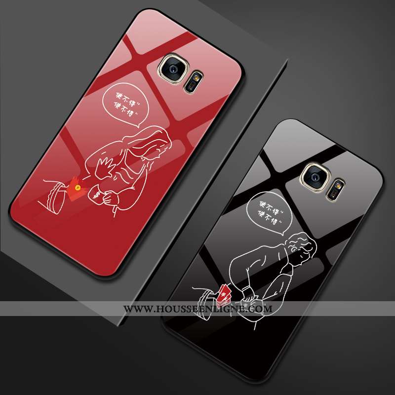 Coque Samsung Galaxy S7 Edge Tendance Légère Amoureux Charmant Étoile Personnalité Rouge