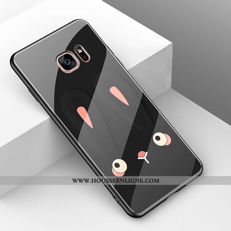 Coque Samsung Galaxy S7 Légère Fluide Doux Protection Lapin Simple Incassable Verre Jaune