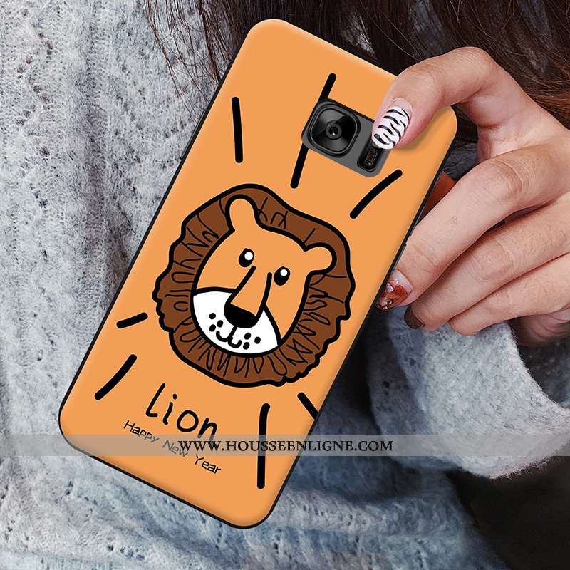 Coque Samsung Galaxy S7 Ornements Suspendus Fluide Doux Rose Animal Téléphone Portable