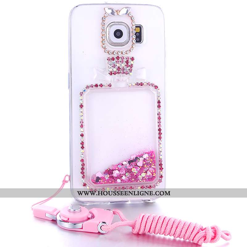 Coque Samsung Galaxy S7 Ornements Suspendus Silicone Étoile Protection Rose Étui