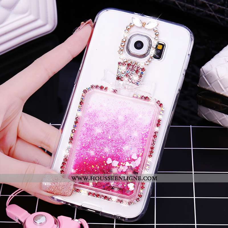 Coque Samsung Galaxy S7 Ornements Suspendus Silicone Étoile Protection Rose Étui