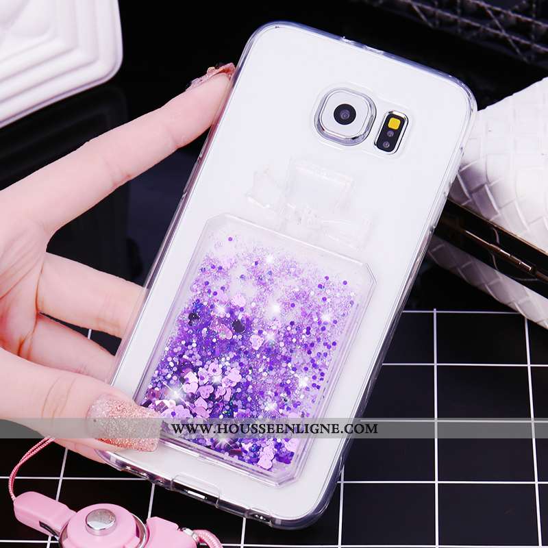 Coque Samsung Galaxy S7 Ornements Suspendus Silicone Étoile Protection Rose Étui