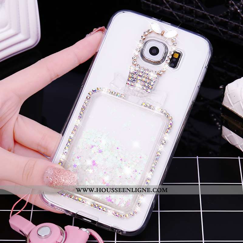 Coque Samsung Galaxy S7 Ornements Suspendus Silicone Étoile Protection Rose Étui