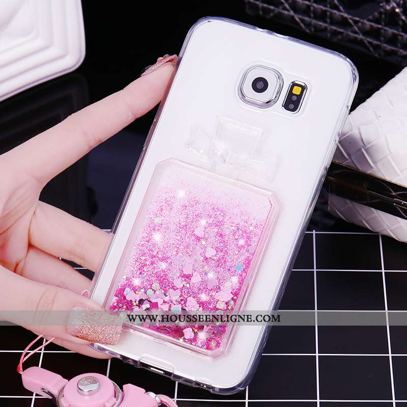 Coque Samsung Galaxy S7 Ornements Suspendus Silicone Étoile Protection Rose Étui