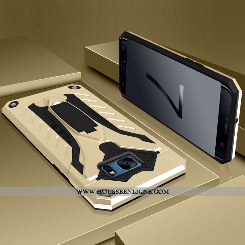 Coque Samsung Galaxy S7 Protection Étoile Tout Compris Étui Incassable Téléphone Portable Rouge