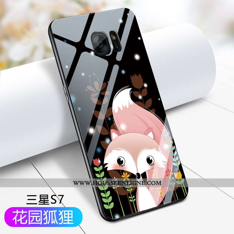 Coque Samsung Galaxy S7 Silicone Mode Personnalité Tout Compris Miroir Verre Rouge