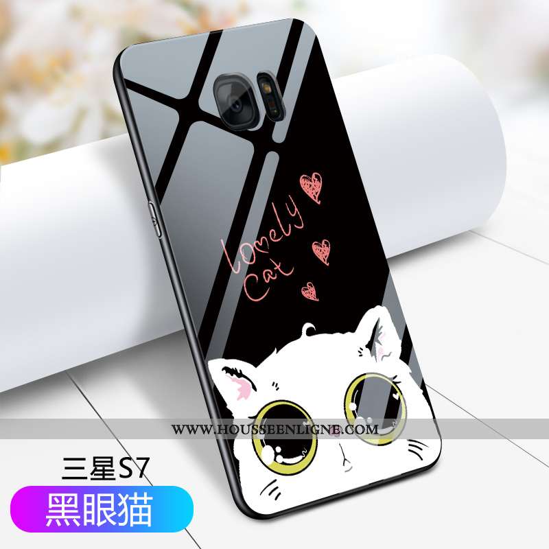 Coque Samsung Galaxy S7 Silicone Mode Personnalité Tout Compris Miroir Verre Rouge