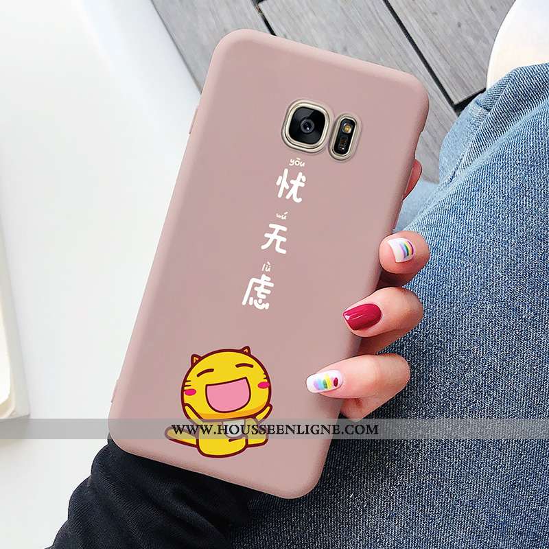 Coque Samsung Galaxy S7 Tendance Légère Étoile Protection Silicone Incassable Chat Bleu