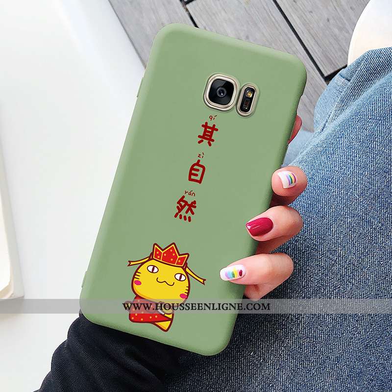 Coque Samsung Galaxy S7 Tendance Légère Étoile Protection Silicone Incassable Chat Bleu