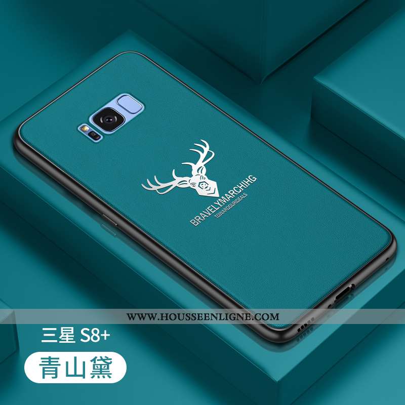 Coque Samsung Galaxy S8+ Créatif Tendance Cuir Incassable Étui Personnalité Tout Compris Orange