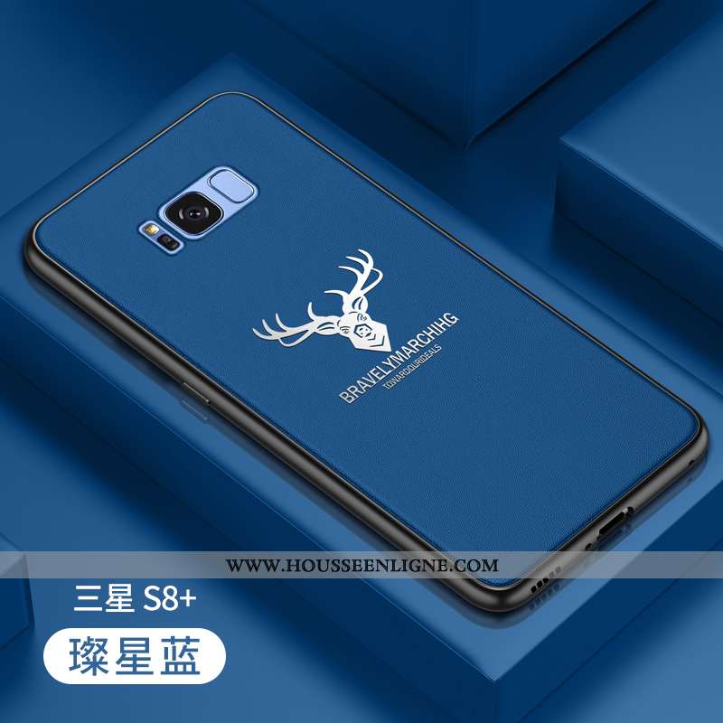 Coque Samsung Galaxy S8+ Créatif Tendance Cuir Incassable Étui Personnalité Tout Compris Orange