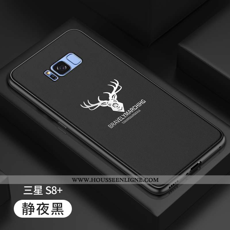 Coque Samsung Galaxy S8+ Créatif Tendance Cuir Incassable Étui Personnalité Tout Compris Orange
