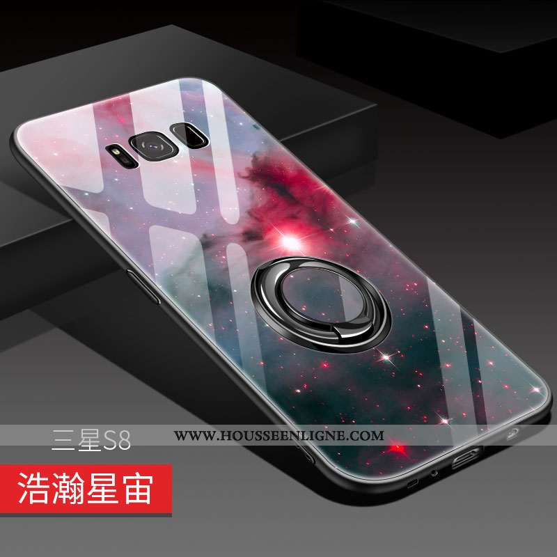 Coque Samsung Galaxy S8 Créatif Ultra Miroir Luxe Étoile Silicone Rouge