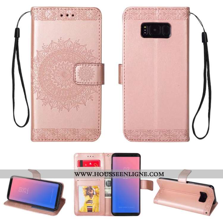 Coque Samsung Galaxy S8 Cuir Fluide Doux Étui Téléphone Portable Protection Tout Compris Étoile Bleu