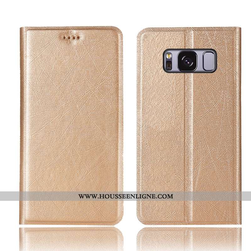 Coque Samsung Galaxy S8+ Cuir Protection Housse Étoile Étui Incassable Noir