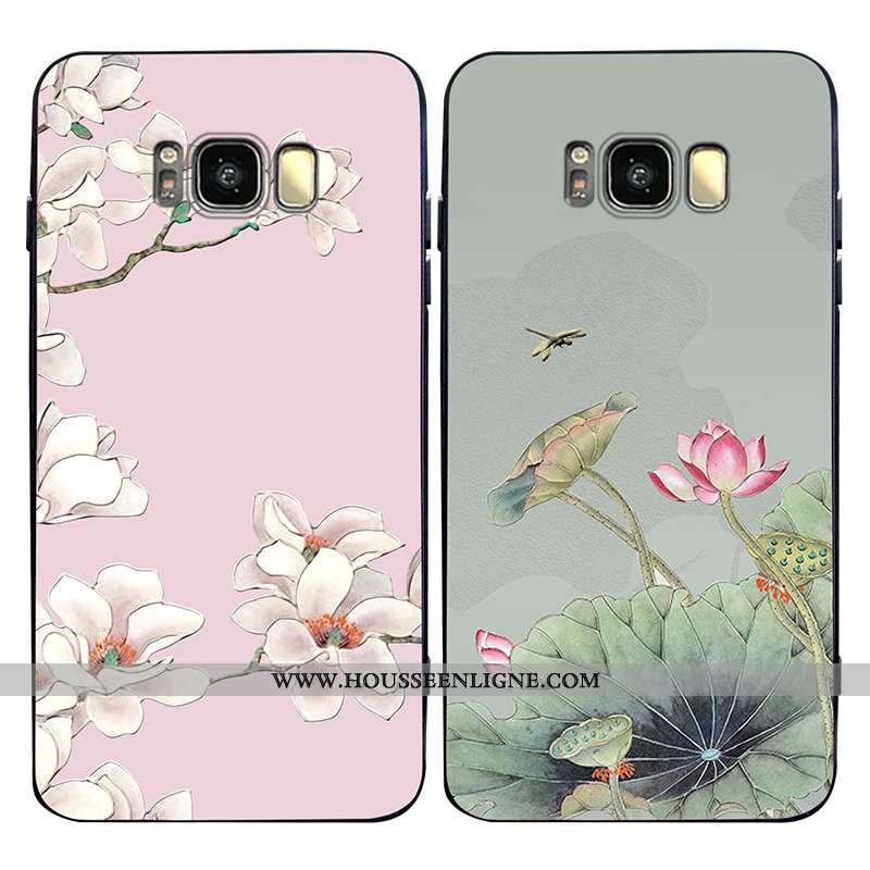 Coque Samsung Galaxy S8 Délavé En Daim Ornements Suspendus Style Chinois Tout Compris Étui Incassabl