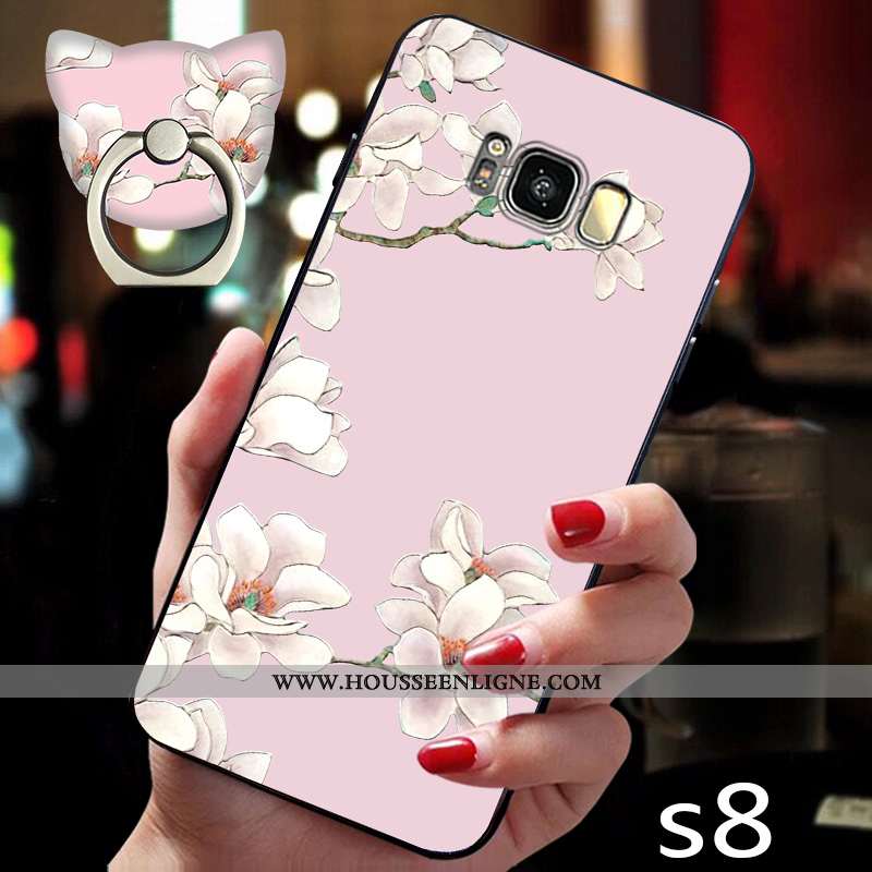Coque Samsung Galaxy S8 Délavé En Daim Ornements Suspendus Style Chinois Tout Compris Étui Incassabl