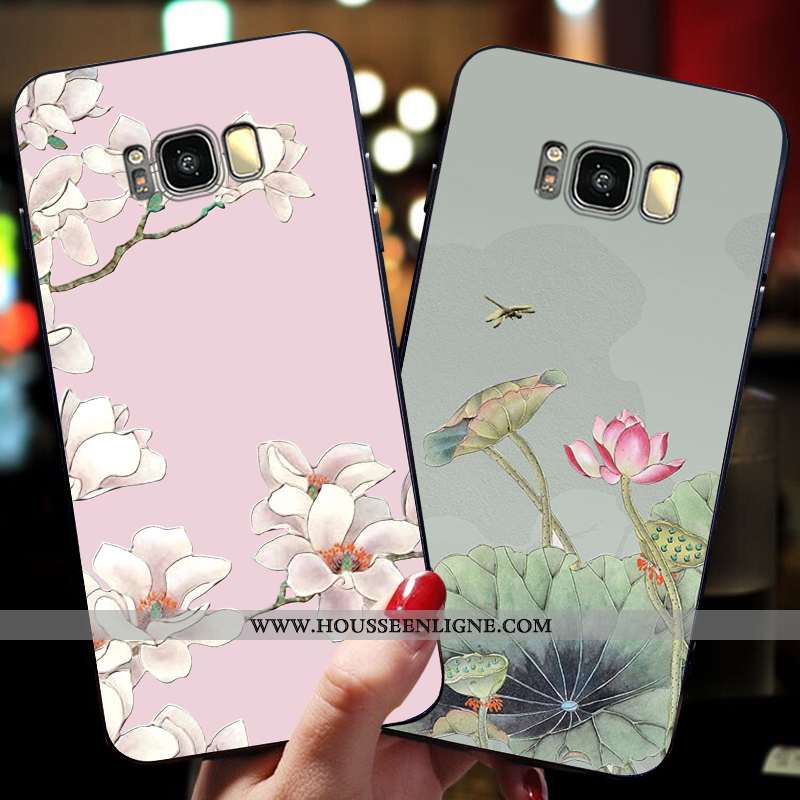Coque Samsung Galaxy S8 Délavé En Daim Ornements Suspendus Style Chinois Tout Compris Étui Incassabl