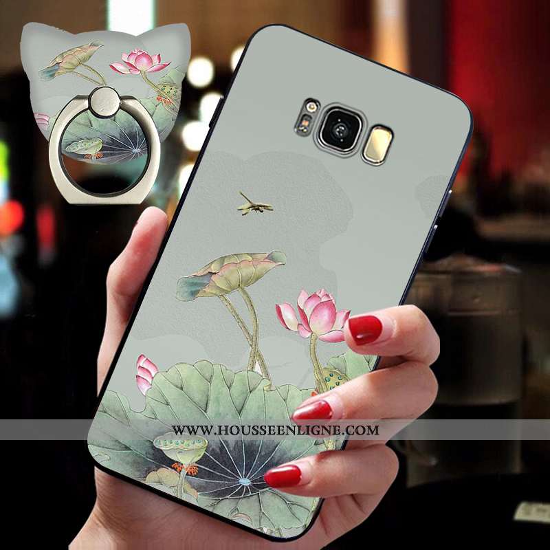 Coque Samsung Galaxy S8 Délavé En Daim Ornements Suspendus Style Chinois Tout Compris Étui Incassabl