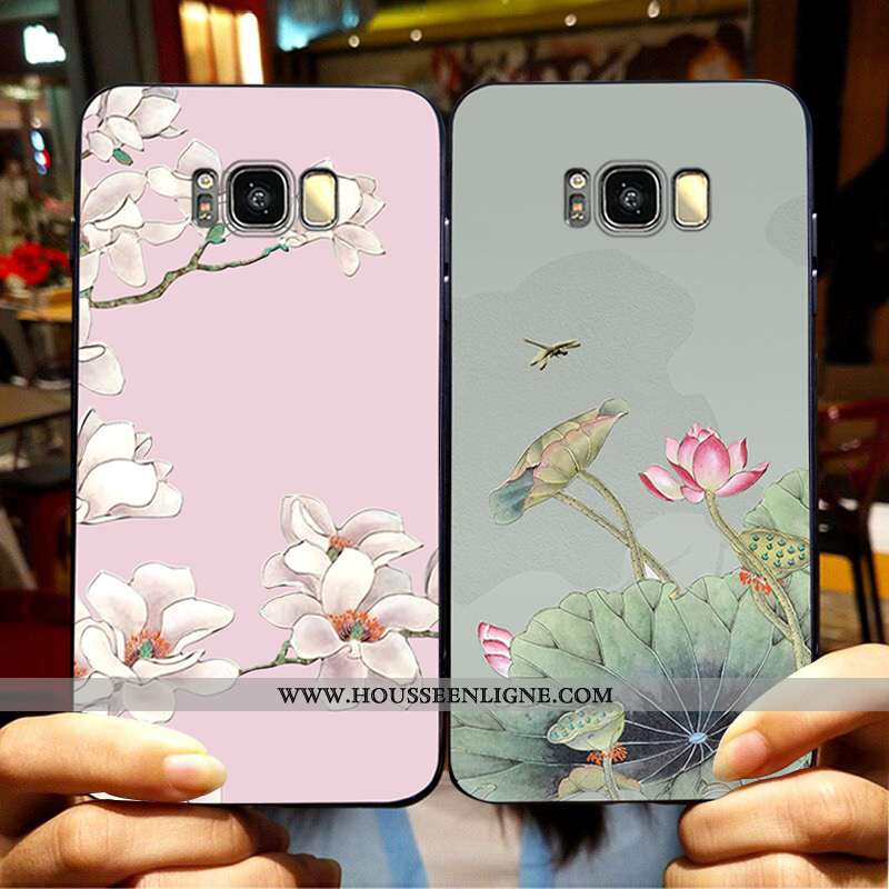 Coque Samsung Galaxy S8 Délavé En Daim Ornements Suspendus Style Chinois Tout Compris Étui Incassabl
