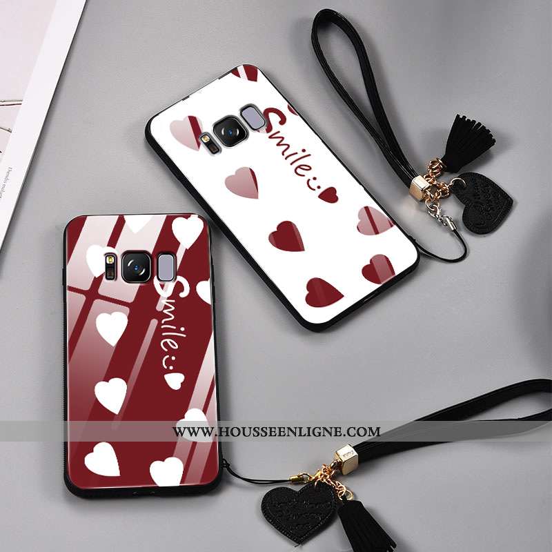 Coque Samsung Galaxy S8 Légère Fluide Doux Blanc Téléphone Portable Étoile Personnalité Net Rouge Bl