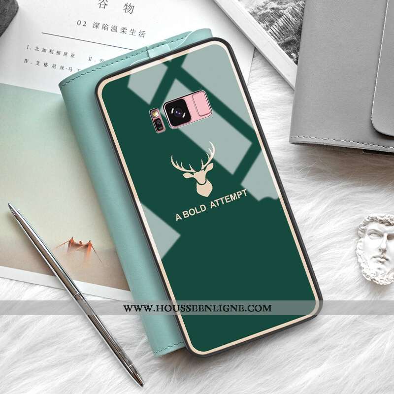 Coque Samsung Galaxy S8 Personnalité Créatif Silicone Étui Petit Simple Net Rouge Verte